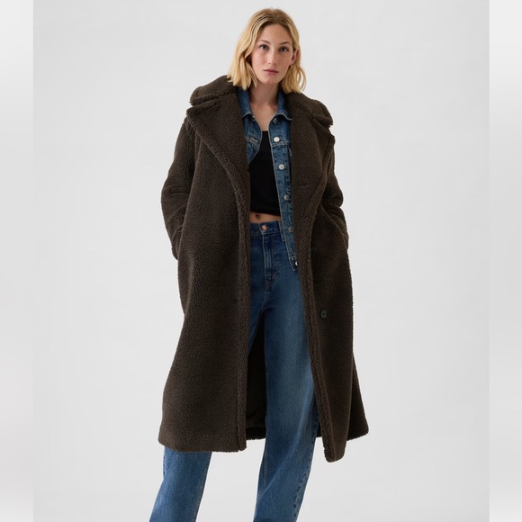 Women’s Brown Teddy Coat - Picture 3 of 3